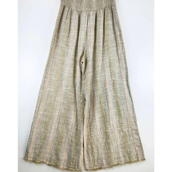 Free People Moonlight Pull On Pants Women’s Size Large Palazzo Pants Linen Blend - Picture 5 of 7